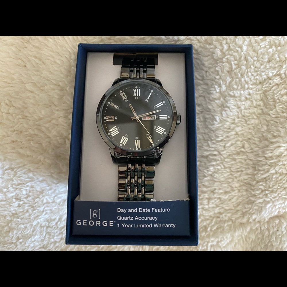 Dark metal grey watch